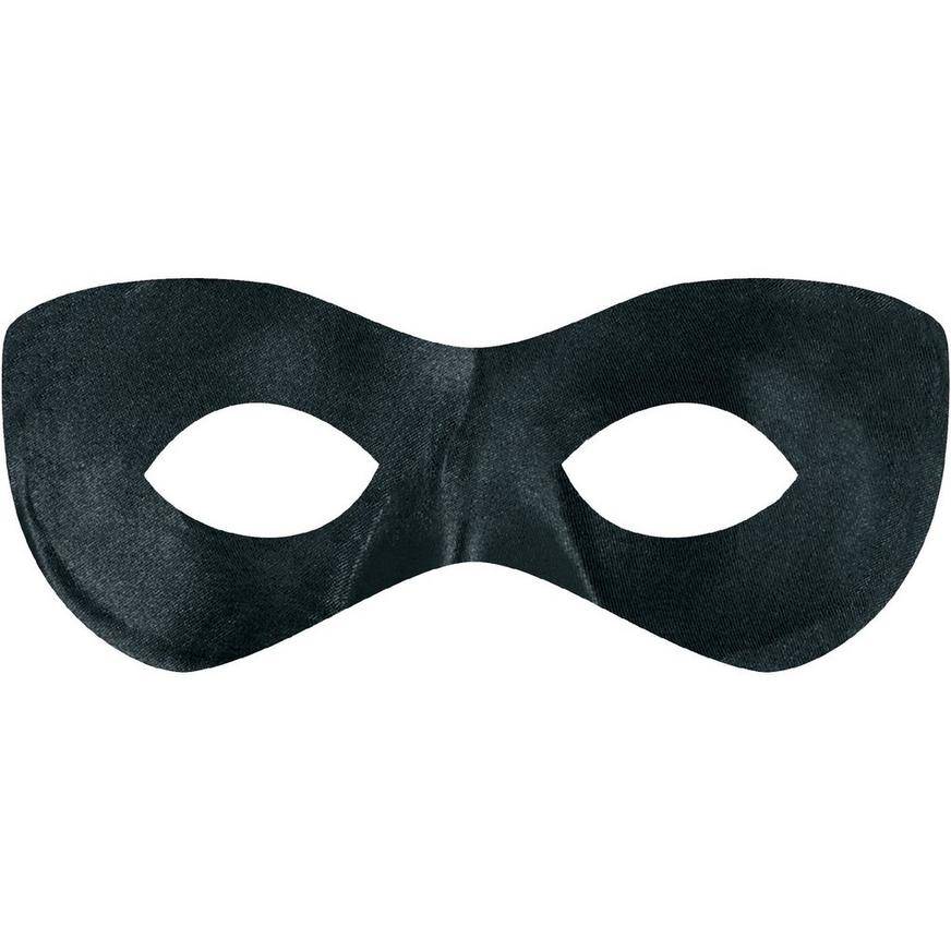 Party City Domino Mask, 7 1/2in x 3in, Black