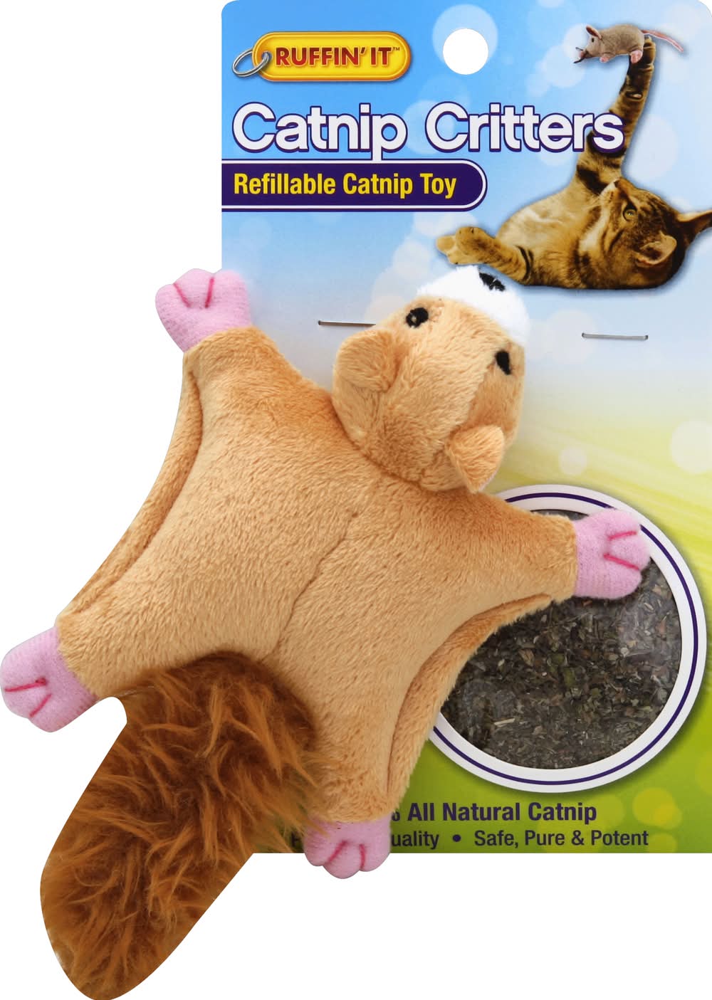 Ruffin' It Refillable Catnip Critters Toy (1 oz)