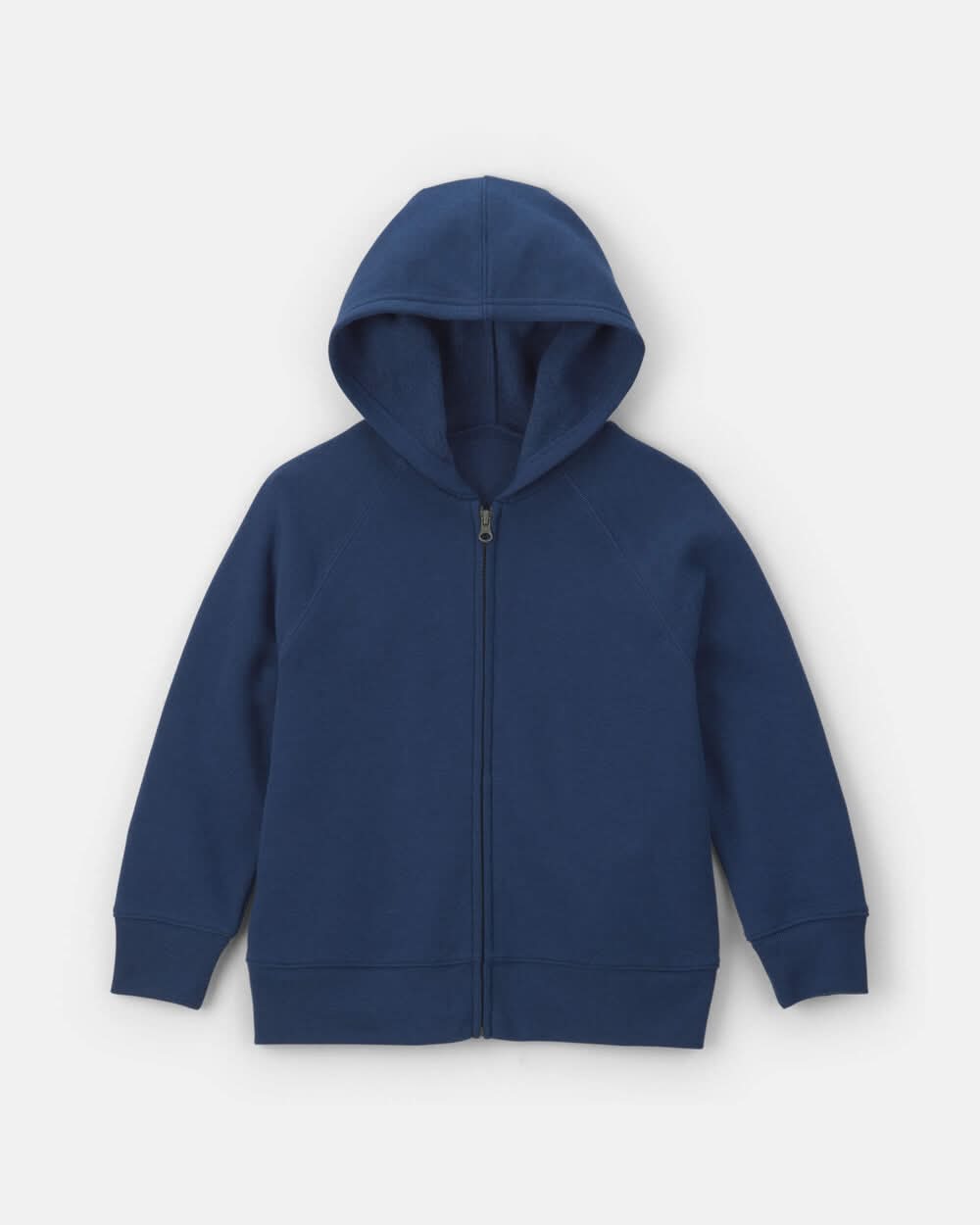 Boys Fleece Zip-Up Hoodie - Navy Blue - 8