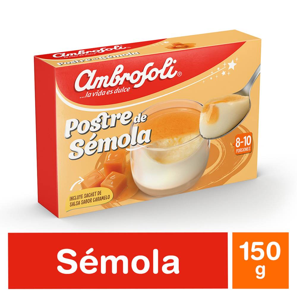 Ambrosoli sémola con salsa de caramelo (caja 200 g)