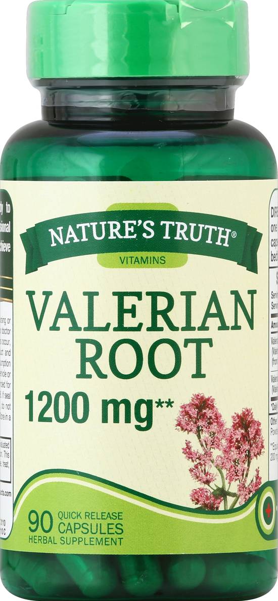 Nature's Truth Valerian Root 1200 mg Quick Release Capsules (90 ct)