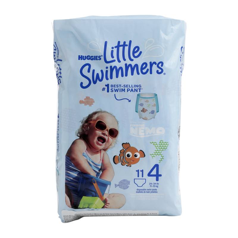Huggies pañal little swimmers 4 m (paquete 11 piezas)