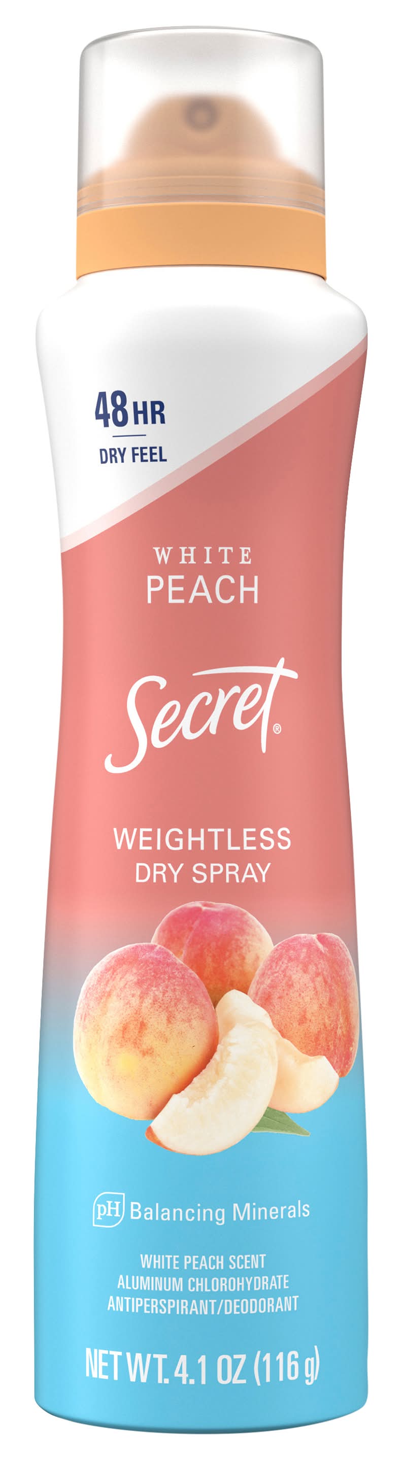 Secret White Peach + Argan Oil Dry Spray Antiperspirant (4.1 oz)