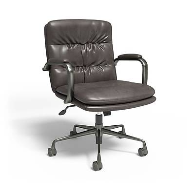 Staples Ellsworth Leather Swivel Office Chair (grey )