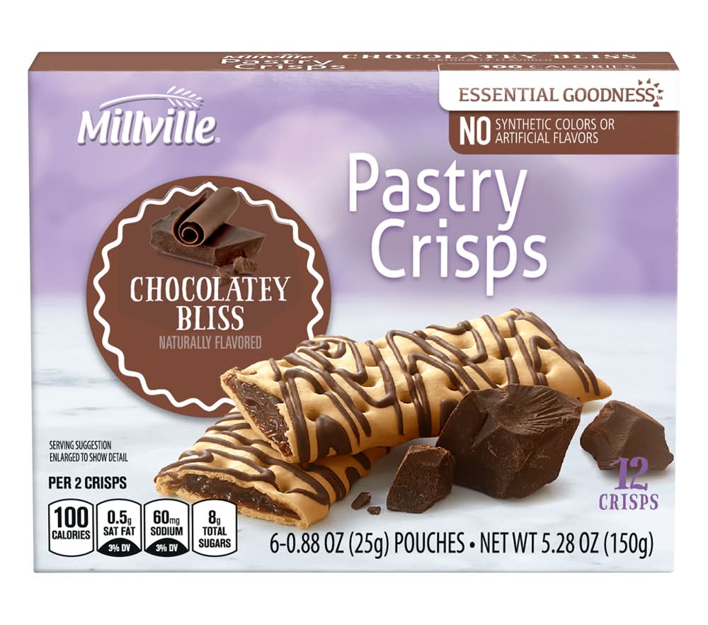 Millville Pastry Crisps, Chocolatey Bliss (6 x 0.88 oz)
