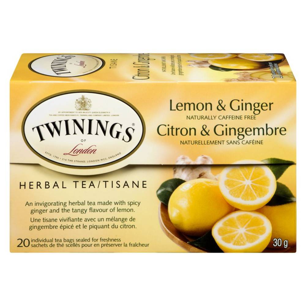 Twinings Lemon Ginger Herbal Tea Bags (30 g)