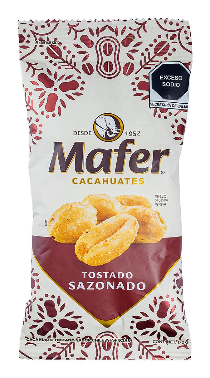 Mafer · Cacahuates tostados sazonados, chile-especias (170 g)