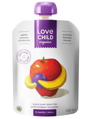 Love Child Organics Apples Bananas & Blueberries Organic Purees
