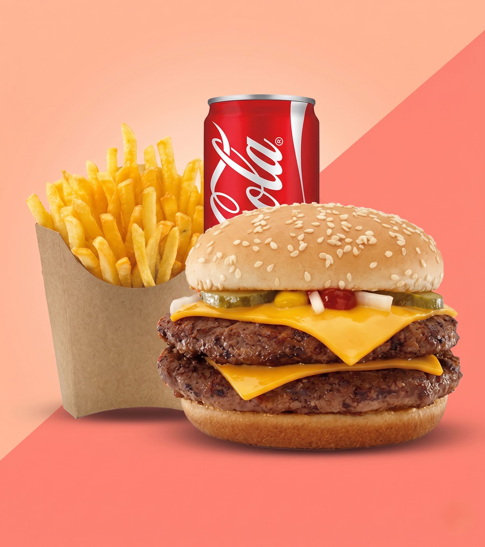 Menu  Triple Cheese Burger