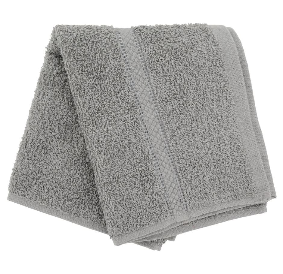 Interiors By Design Super Soft Cotton Hand Towels, Gray