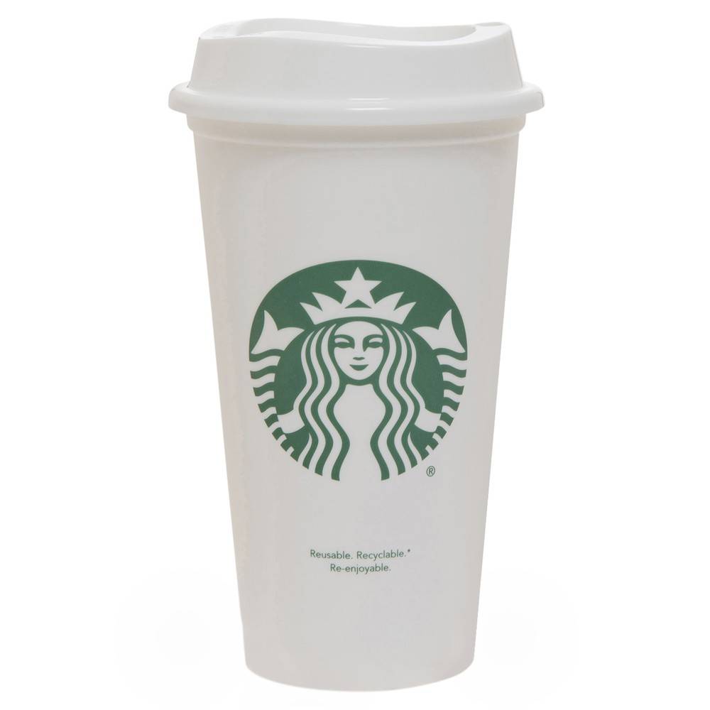 Starbucks White Reusable 16oz Cups Delivery Near Me | Order Online | Uber  Eats