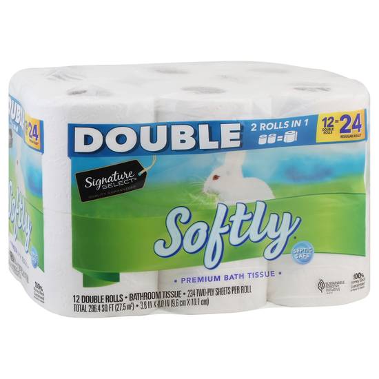 Signature Select Softly Premium Bathroom Tissue (12 rolls)