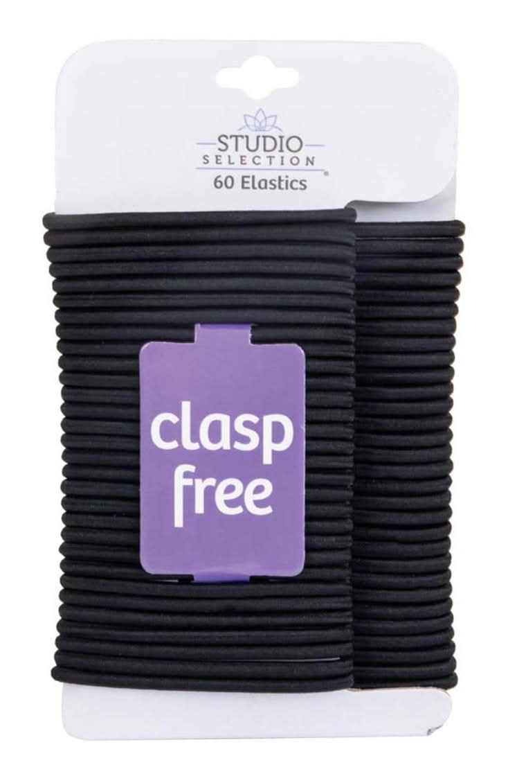 Studio Selection Black Elastics Hair Ties Clasp Free