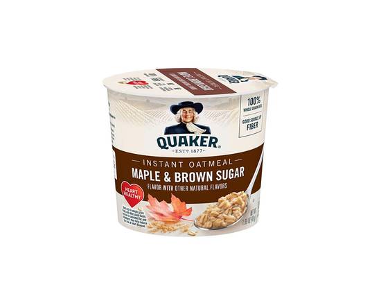 Order Quaker Maple & Brown Sugar Instant Oatmeal 1.69oz food online from Chevron Extramile store, Everett on bringmethat.com