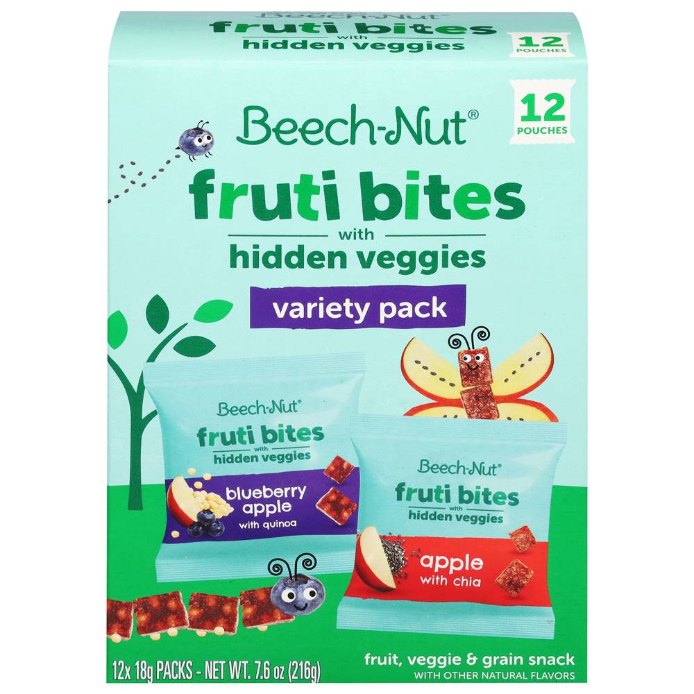 Beech-Nut Fruti Bites Fruit Veggie & Grain Snack Variety pack (apple, blueberry)