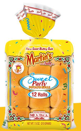 Martin's Famous - Sweet Party Potato Rolls - 7.5oz (1X12|Case of 1)