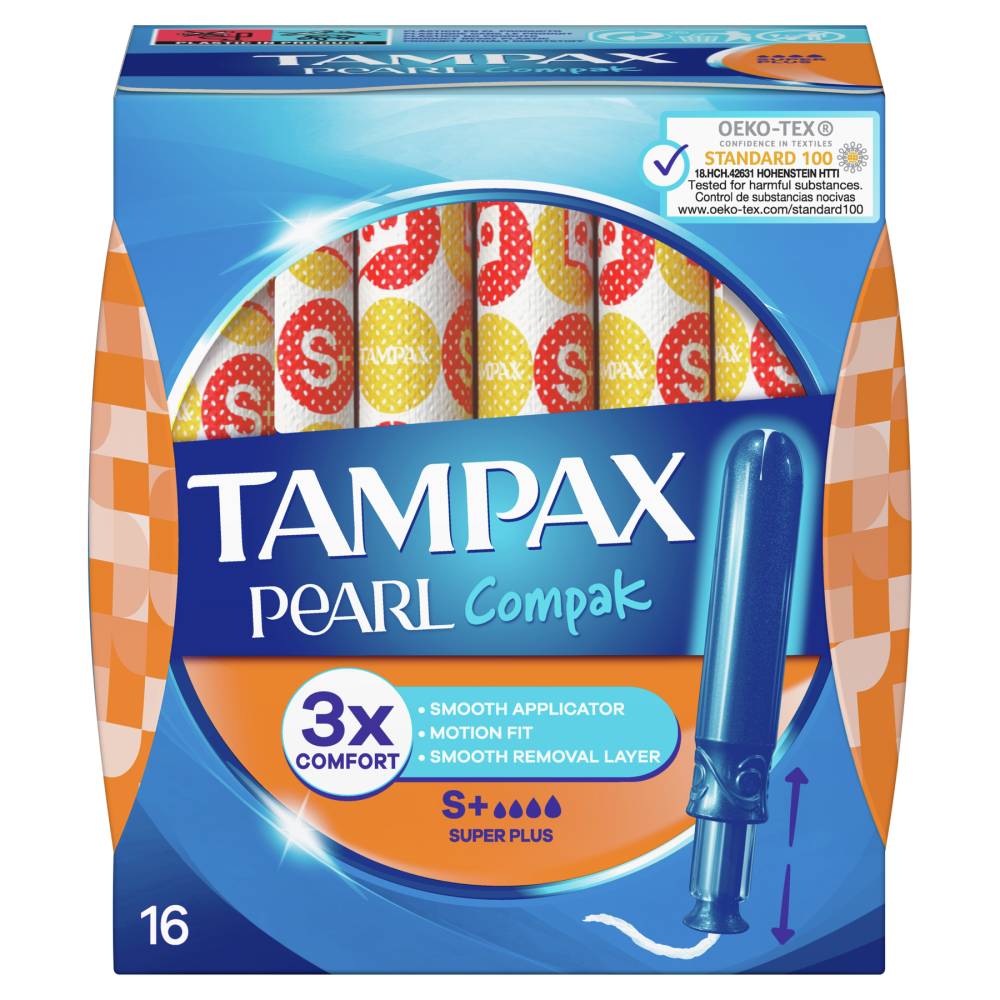 Tampón Tampax Compak Pearl Plus 16Ud