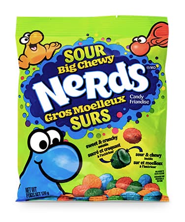 Nerds Sour Big Chewy Candy Bag, Sweet & Crunchy (170 g)