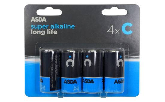 ASDA Long Life Super Alkaline  C Batteries