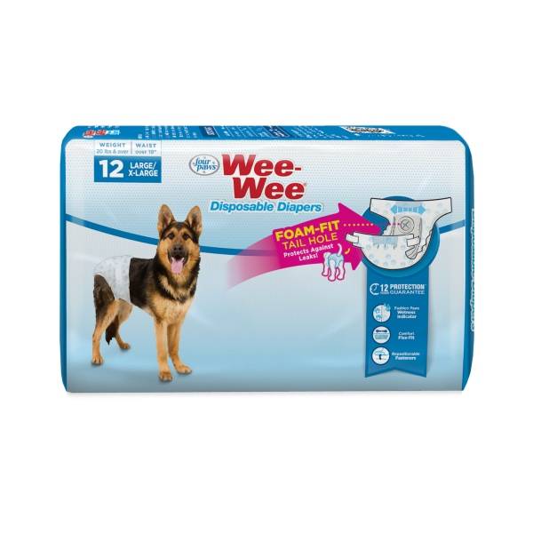 Wee-Wee Disposable Doggie Diapers, Large/X-Large (weights: 1.1pounds, size: large/x-large)
