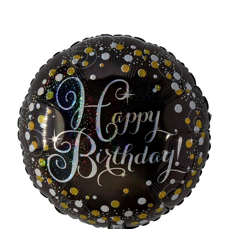 Uninflated Prismatic Birthday Balloon - Sparkling Celebration