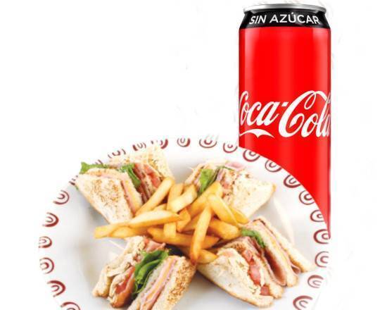Club sándwich + Coca-Cola