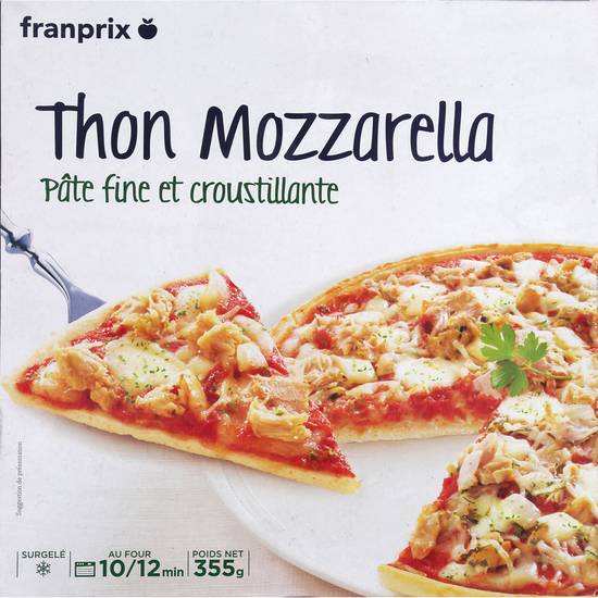 Pizza thon mozarella franprix 355g