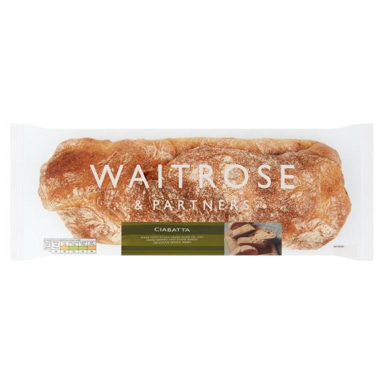 Waitrose & Partners Ciabatta Soft White Bread