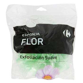 Esponja de baño suave flor Carrefour 1 ud.