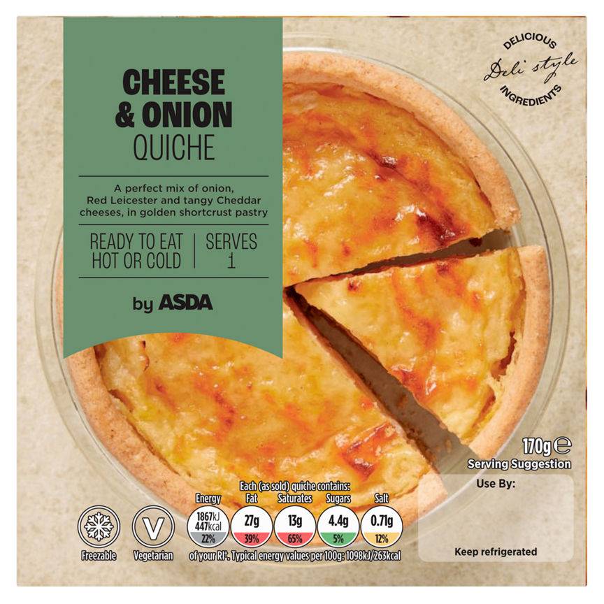 Asda Cheese & Onion Quiche 170g