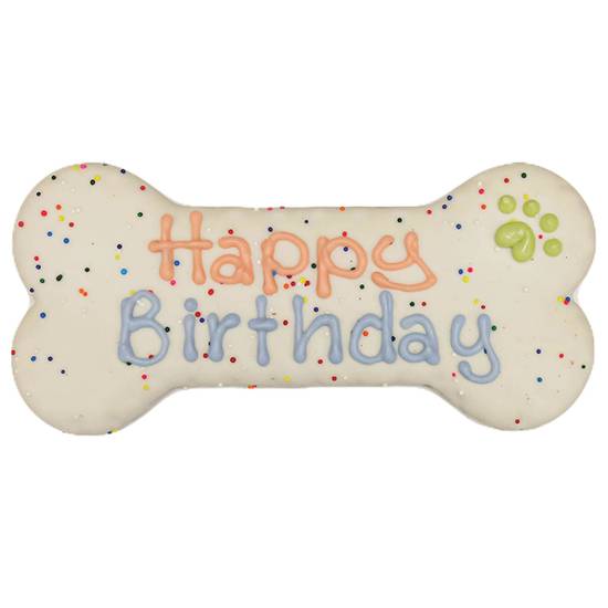Molly's Barkery Gourmet Happy Birthday XL Dog Cookie (Size: 1 Count)