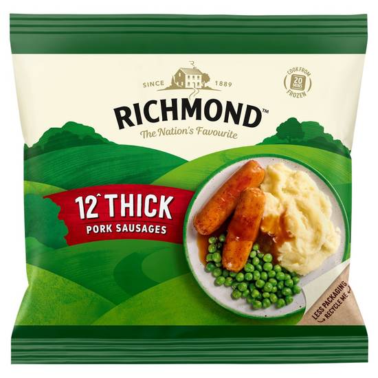 Richmond 12 Thick Pork Sausages 516g