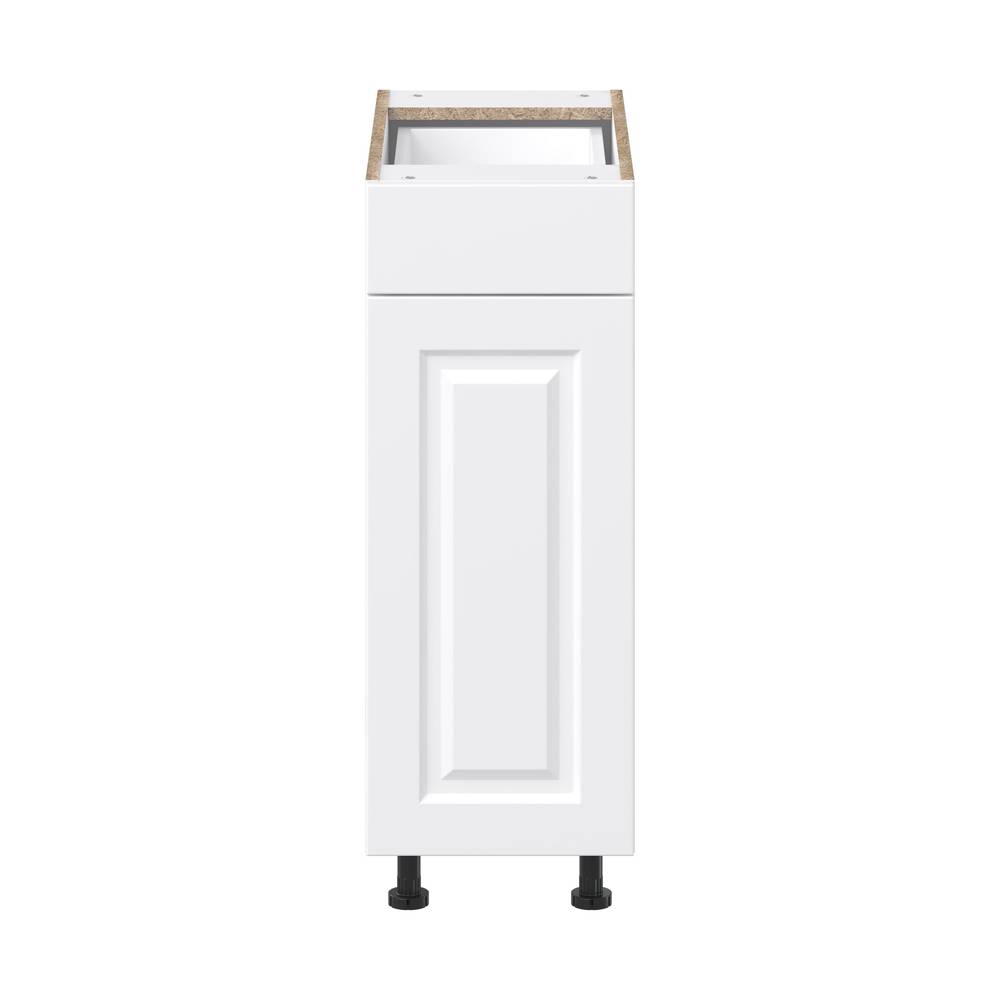 Project Source Cheyenne White 12-in W x 34.5-in H x 24.56-in D White 1-Drawer Base Ready To Assemble Cabinet (Raised Panel Square Style) | B12R