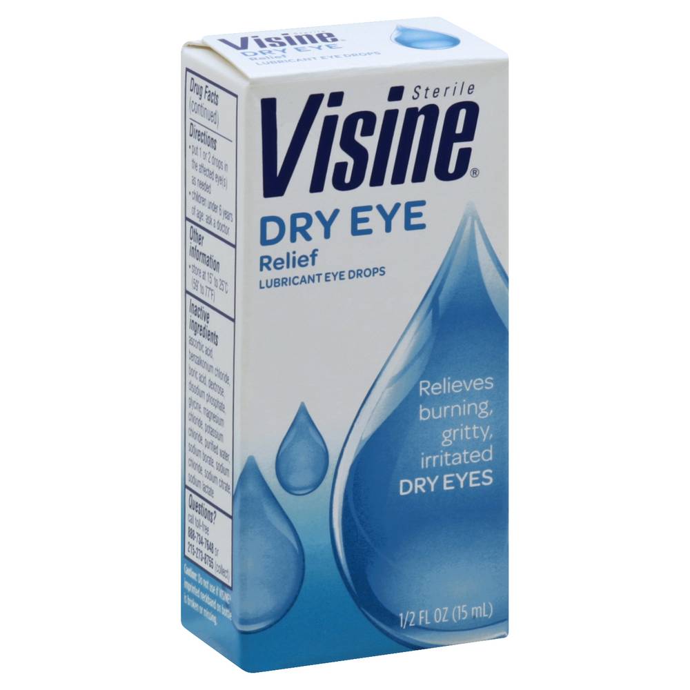 Visine Dry Eye Relief Lubricant Eye Drops