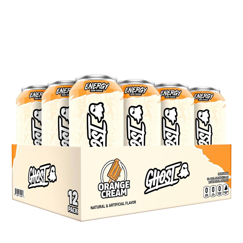 Ghost Energy Drink (12 pack, 16 fl oz) (orange cream)