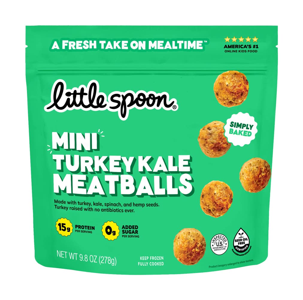 Little Spoon Mini Turkey Kale Meatballs Frozen Kids Food (9.8 oz)