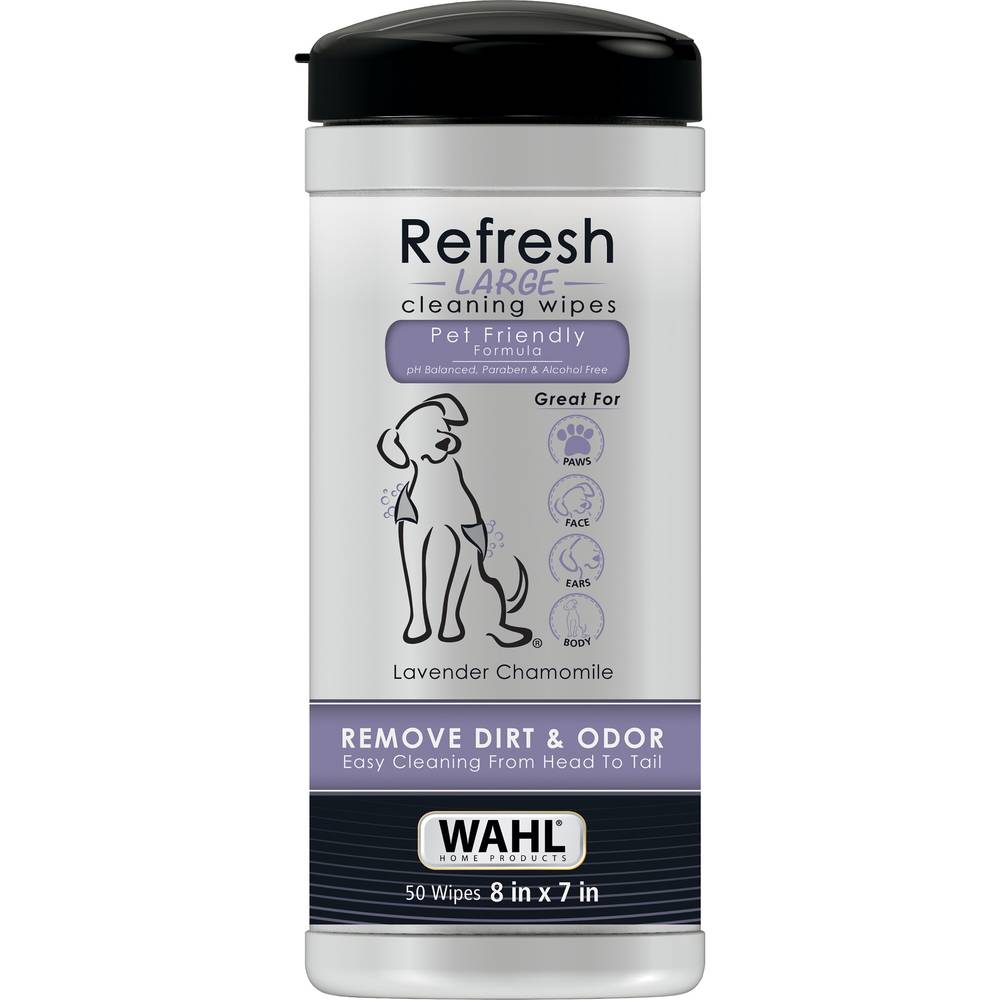 Wahl Pet Refresh Lavender Cleaning Wipes, 50ct