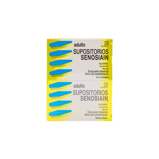 Senosiain glicerol supositorios rectales (2 pack, 20 un)