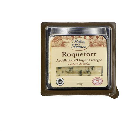 Roquefort Au Lait Cru de Brebis AOP REFLETS DE FRANCE - la barquette de 150g