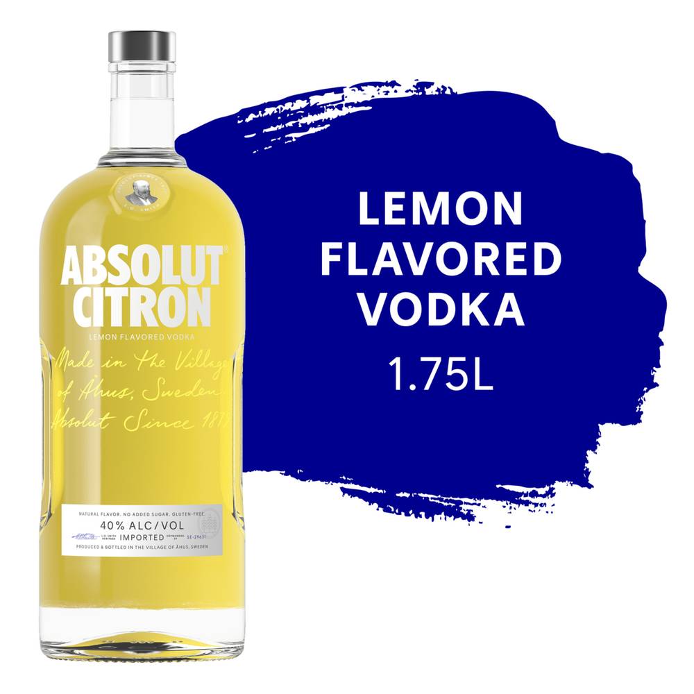 Absolut Citron Lemon Flavored Vodka (1.75 L)