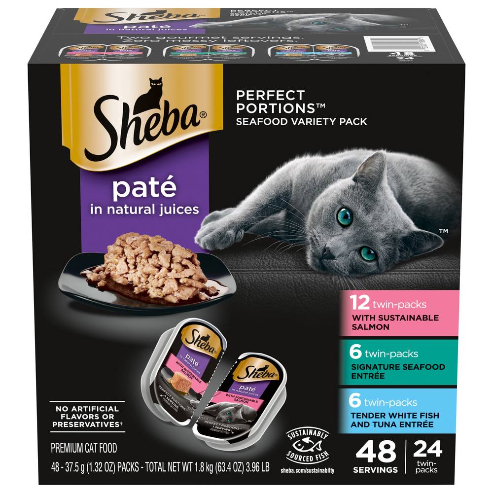 Sheba Perfect Portions Seafood Variety pack Cat Food (48 ct)