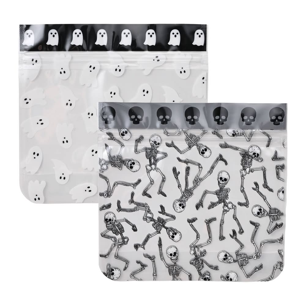 Cook With Color 20pk Ghosts Halloween Zip Top Treat Bags
