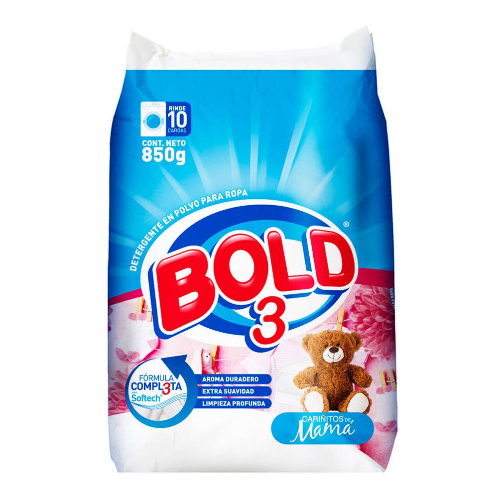 Bold 3 detergente cariñitos de mamá (850 g)