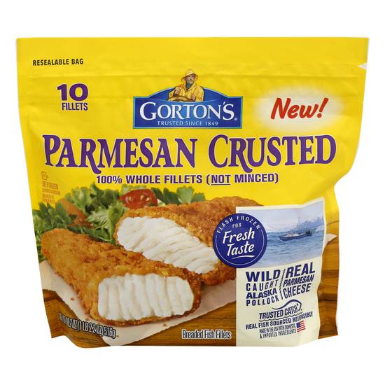 Gorton's Parmesan Crusted Breaded Fish Fillets (10 ct)