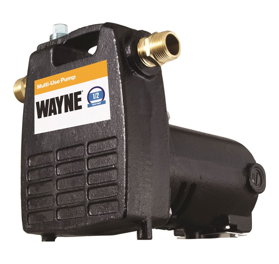 Wayne 1/2 Hp 1600 Gph Cast Iron Switchless Switch Bottom Ac Transfer Pump