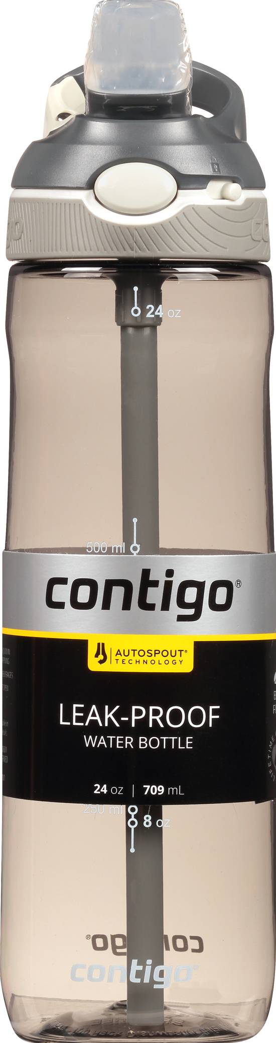 Contigo Ashland Auto Spout Water Bottle, Smoke, 24-oz