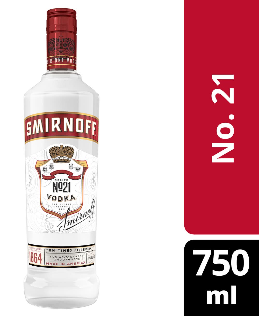 Smirnoff 80 Proof No. 21 Vodka (750 ml)