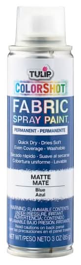 Tulip Colorshot Instant Fabric Matte Spray Paint, Blue (3 oz)