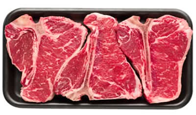 Beef Usda Choice Loin T-Bone Steak Thin Value Pack - 2.5 Lb