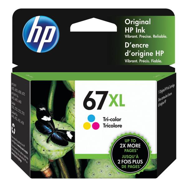 HP 67Xl High-Yield Tri-Color Ink Cartridge 3ym58an